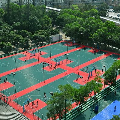Buon prezzo Weather Resistant Outdoor Basketball Court Tiles Polypropylene Material With Multi Color online