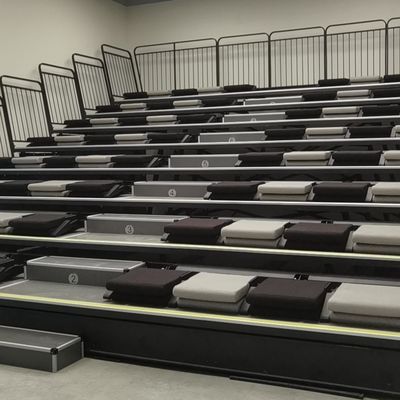Buon prezzo Bleacher ritrattabile materiale dei pp che mette piegatura a sedere posteriore per la sala riunioni dello studio online