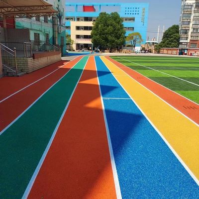 Granelli di gomma colorati antinvecchiamento, arcobaleno resistente dell'acqua che esegue pista