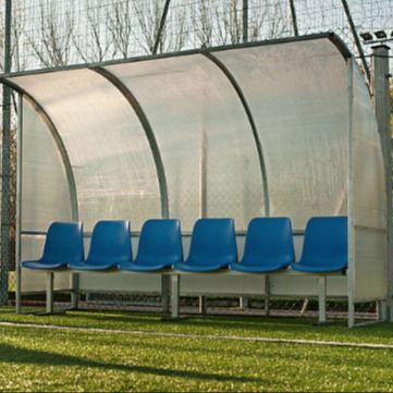 Buon prezzo Un calcio all'aperto Team Shelter, banchi sostitutivi di 4 sedili di calcio con la copertura online