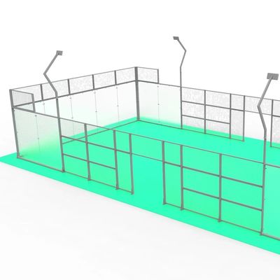Buon prezzo Cortile di tennis a padel verde personalizzato con superficie liscia e 1 anno online