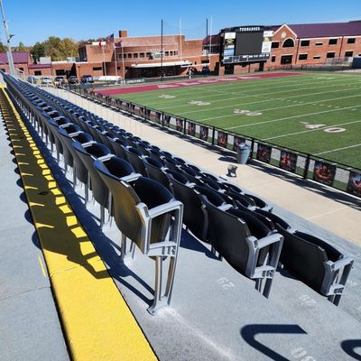 Sedie sportive da stadio in HDPE ACE W 430 mm * D 600 mm * H 835 mm Nero