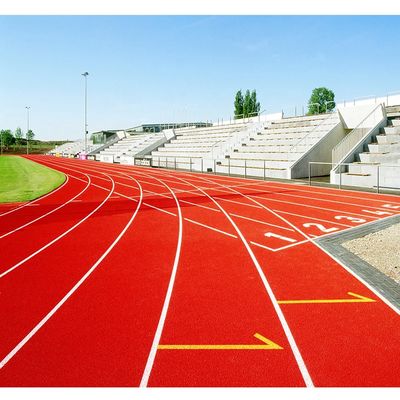 Buon prezzo pista di corsa a lunga distanza superficie di gomma 8M x 400M sbiadire e UV resistente pista liscia online