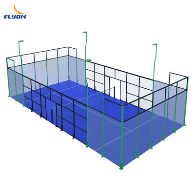 Buon prezzo 20m*10m Dimensione Padel court eco-compatibile con struttura in acciaio galvanizzato a caldo per sport all'aperto online