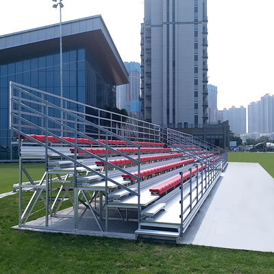 Buon prezzo 3 file di gradinate in alluminio rimovibili con sedili in PP/HDPE per uso in stadio e all'aperto online
