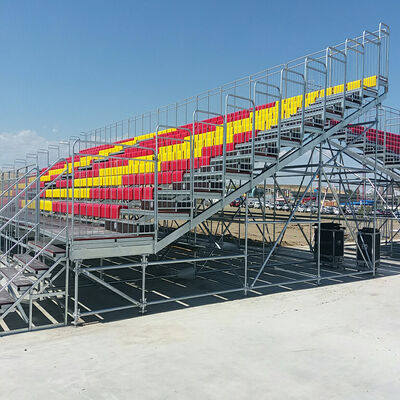 Buon prezzo Tribunale in alluminio con sedile resistente - facile da installare e smontare Sedile modulare per lo stadio online