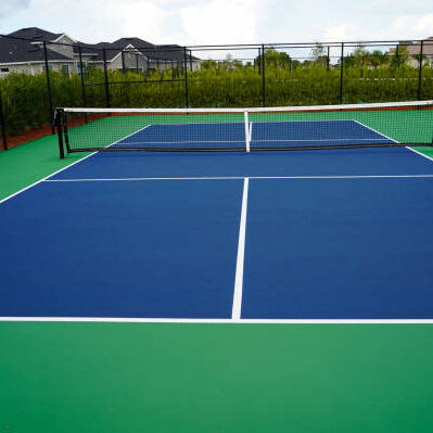 Buon prezzo EU Standard 44*20ft Portable Pickleball Court Mat con superficie antiscivolo e line painting personalizzato online