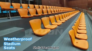 Sedili da stadio in plastica durevole Shell-E resistenti agli agenti atmosferici
